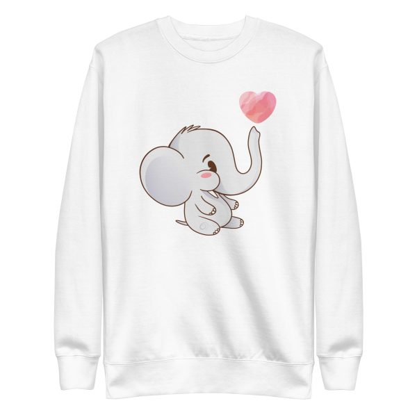 unisex-premium-sweatshirt-white-front-6a1982f6b5afb.jpg Baby Cute Elephant Sweatshirt