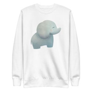 unisex-premium-sweatshirt-white-front-6a1984a638555.jpg Cute Elephant Sweatshirt