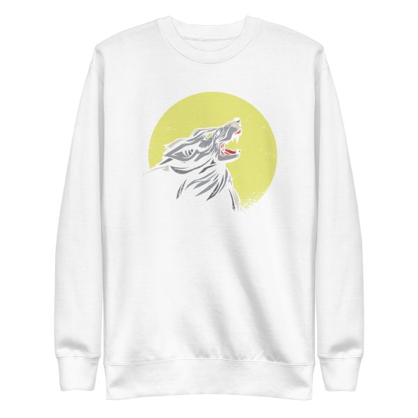 unisex-premium-sweatshirt-white-front-6a198885801e1.jpg Howling Wolf Sweatshirt