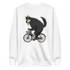 unisex-premium-sweatshirt-white-front-6a1988ef51f9c.jpg Black Wolf Bike Sweatshirt