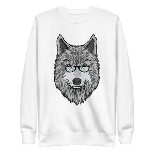 unisex-premium-sweatshirt-white-front-6a198b5c18799.jpg Wolf Dad Sweatshirt