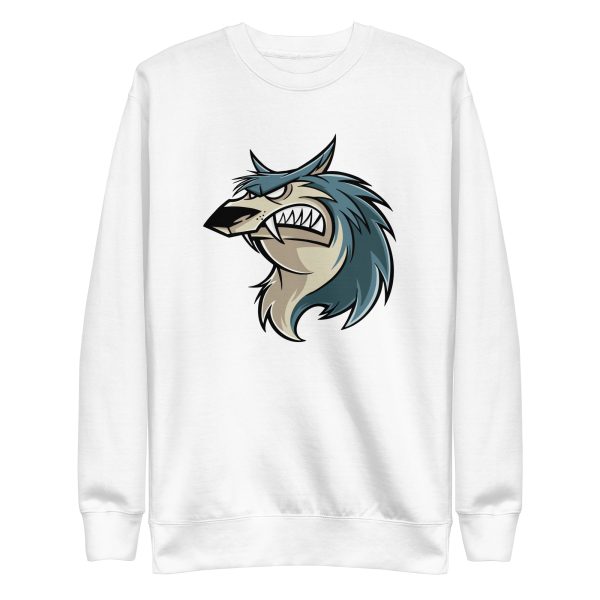 unisex-premium-sweatshirt-white-front-6a198bb285e43.jpg Wolf Cartoon Sweatshirt