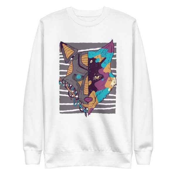 unisex-premium-sweatshirt-white-front-6a198c00336d1.jpg Double Faced Wolf Sweatshirt