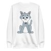unisex-premium-sweatshirt-white-front-6a198e0c2e996.jpg Cute Wolf Sweatshirt
