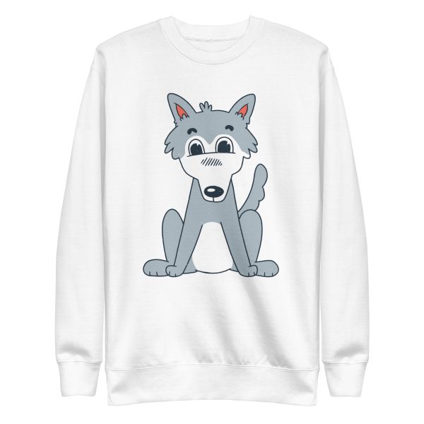 unisex-premium-sweatshirt-white-front-6a198e0c2e996.jpg Cute Wolf Sweatshirt