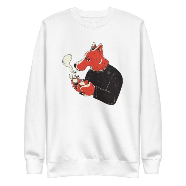 unisex-premium-sweatshirt-white-front-6a198ead45947.jpg Smoking Wolf Sweatshirt