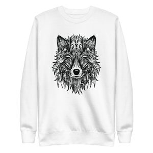 unisex-premium-sweatshirt-white-front-6a198ffa64f9c.jpg Wolf Head Sweatshirt