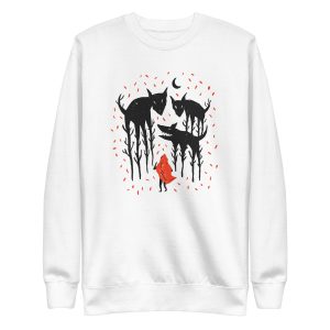 unisex-premium-sweatshirt-white-front-6a1ac8a02d2f8.jpg Red Riding Hood Sweatshirt