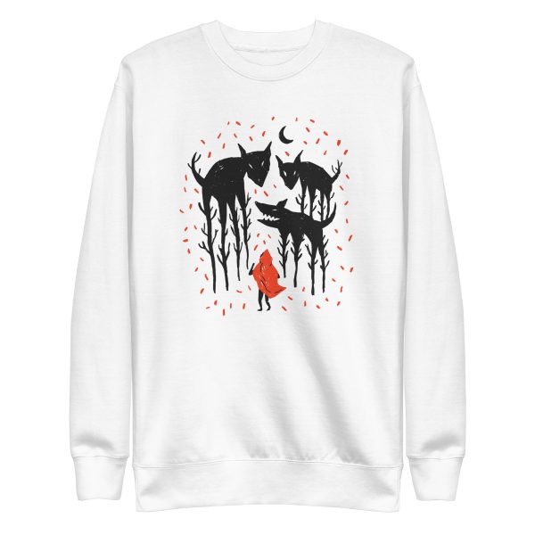 unisex-premium-sweatshirt-white-front-6a1ac8a02d2f8.jpg Red Riding Hood Sweatshirt