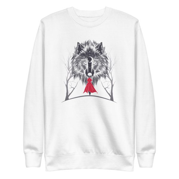 unisex-premium-sweatshirt-white-front-6a1ac92e95746.jpg Red Hood Night Sweatshirt