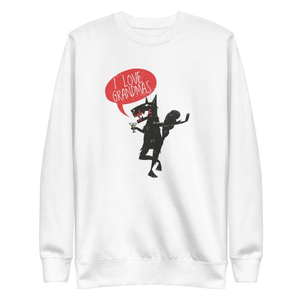 unisex-premium-sweatshirt-white-front-6a1ac9767e8e5.jpg I Love Grandmas Sweatshirt