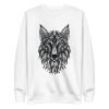 unisex-premium-sweatshirt-white-front-6a1aca406835b.jpg Tribal Fox Sweatshirt