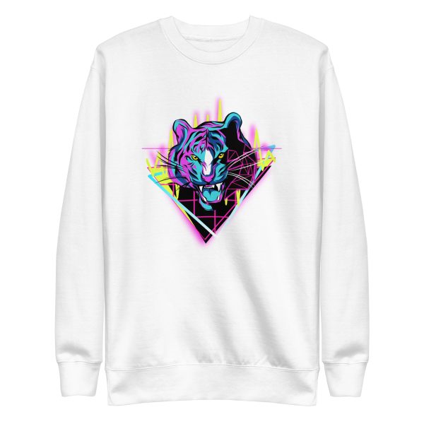 unisex-premium-sweatshirt-white-front-6a1acc9029a50.jpg Neon Tiger Sweatshirt