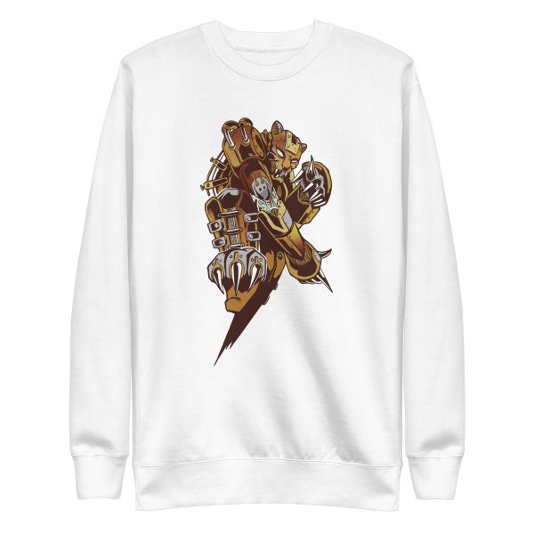 unisex-premium-sweatshirt-white-front-6a1acef765dc7.jpg Steampunk Tiger Sweatshirt