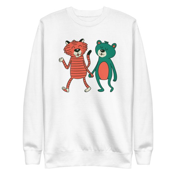unisex-premium-sweatshirt-white-front-6a1ad04a04016.jpg Bear and Tiger Sweatshirt