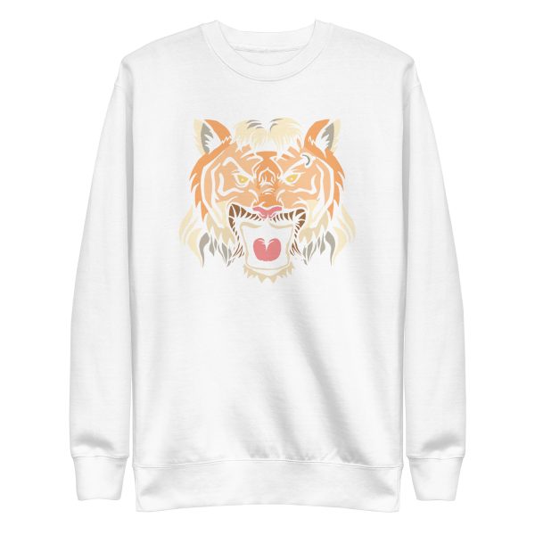 unisex-premium-sweatshirt-white-front-6a1ad0dedf8cc.jpg Mullet Tiger Sweatshirt