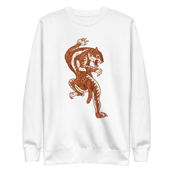 unisex-premium-sweatshirt-white-front-6a1ad32d43b5d.jpg Mandala Sabercat Sweatshirt