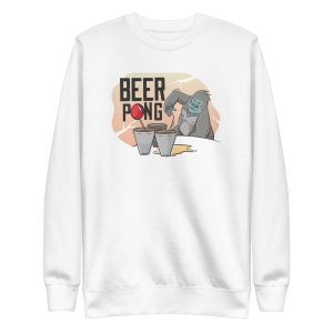 unisex-premium-sweatshirt-white-front-6a1ad37104e1c.jpg Beer Pong Gorilla Sweatshirt