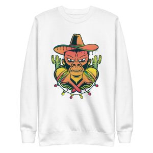 unisex-premium-sweatshirt-white-front-6a1ad8d7e8c0b.jpg Mexican Gorilla Sweatshirt