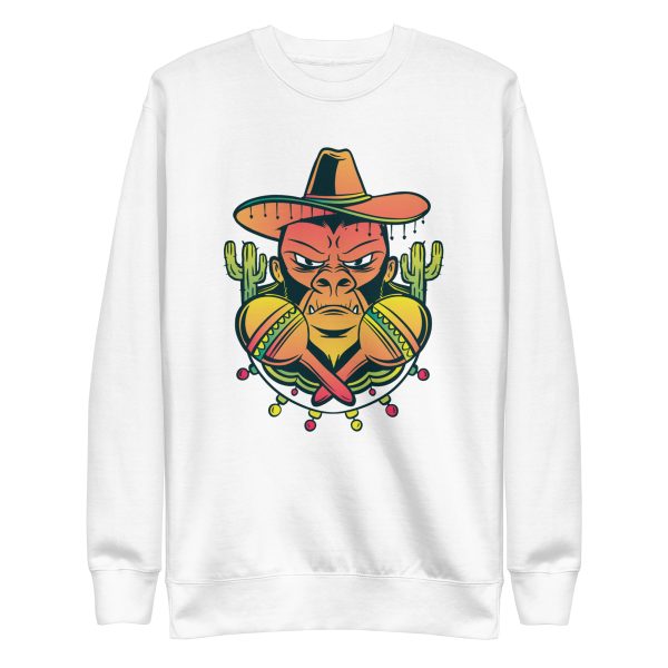 unisex-premium-sweatshirt-white-front-6a1ad8d7e8c0b.jpg Mexican Gorilla Sweatshirt