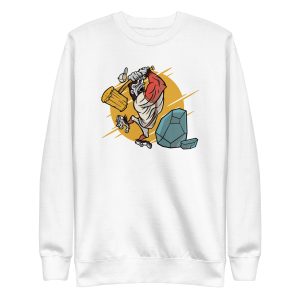 unisex-premium-sweatshirt-white-front-6a1ad91706dd0.jpg Angry Gorilla Baseball Sweatshirt