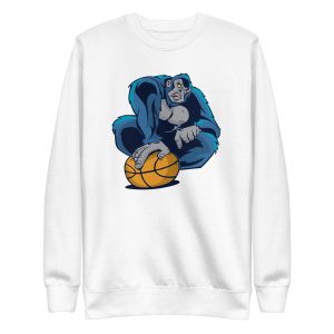 unisex-premium-sweatshirt-white-front-6a1ad95e3aab3.jpg Gorilla Basketball Sweatshirt