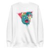 unisex-premium-sweatshirt-white-front-6a1adac9f35c0.jpg Gorilla Pizza Sweatshirt