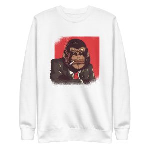 unisex-premium-sweatshirt-white-front-6a1adba07f4c6.jpg Gorilla Boss Sweatshirt