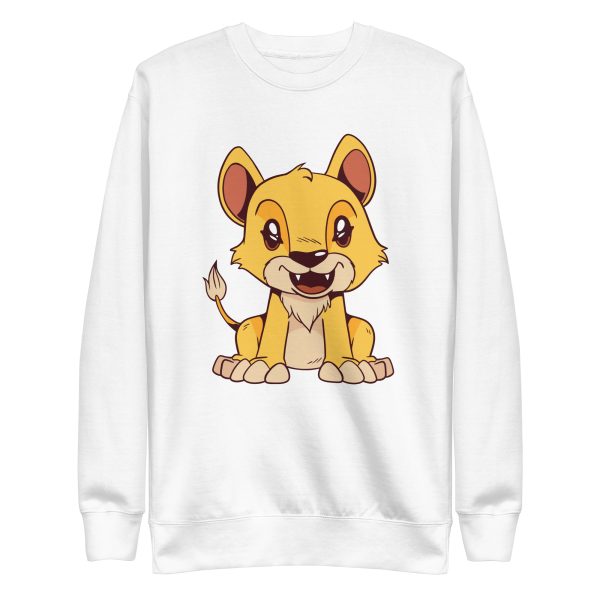 unisex-premium-sweatshirt-white-front-6a1af1a1ddac7.jpg Cute Baby Lion Sweatshirt