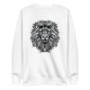 unisex-premium-sweatshirt-white-front-6a1afe67a0cc3.jpg Mandala Lion Sweatshirt
