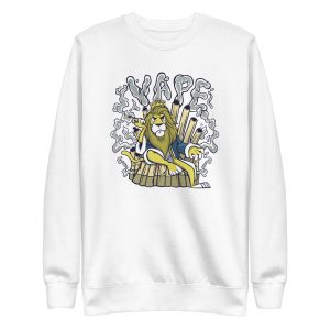 unisex-premium-sweatshirt-white-front-6a1b0297b2382.jpg Vape Lion Sweatshirt