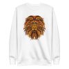 unisex-premium-sweatshirt-white-front-6a1b03226f376.jpg Lion Mandala Sweatshirt