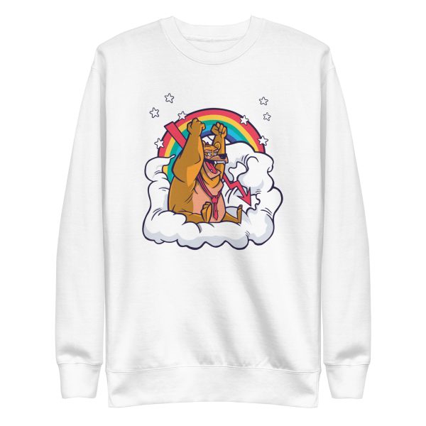 unisex-premium-sweatshirt-white-front-6a1bc4c058035.jpg I Was Right Bear Market Sweatshirt