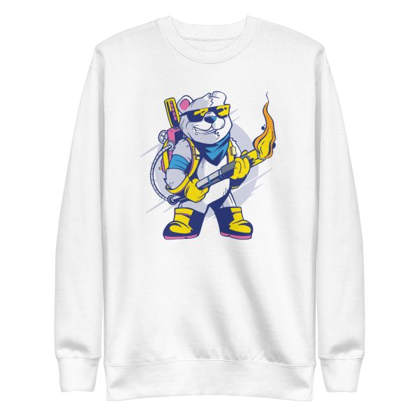 unisex-premium-sweatshirt-white-front-6a1bc5b33e635.jpg Bear Flamethrower Sweatshirt