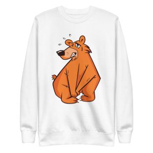 unisex-premium-sweatshirt-white-front-6a1bc5f918fe9.jpg Comic Bear Sweatshirt