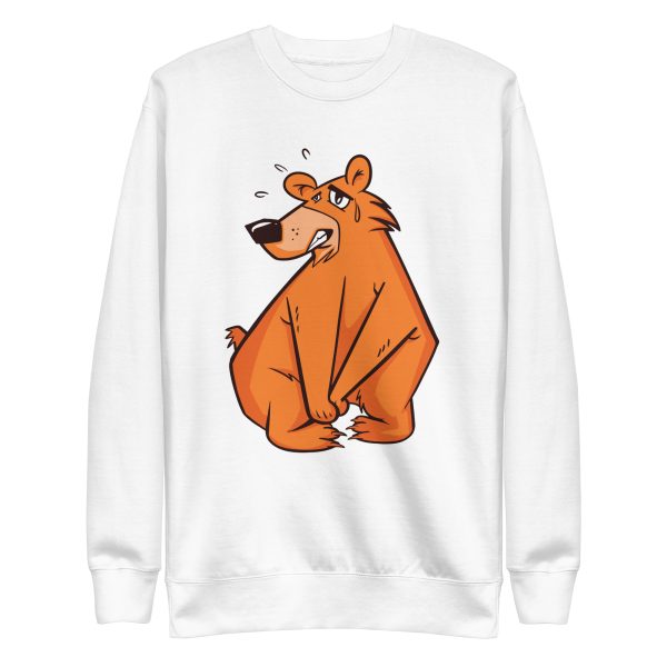 unisex-premium-sweatshirt-white-front-6a1bc5f918fe9.jpg Comic Bear Sweatshirt