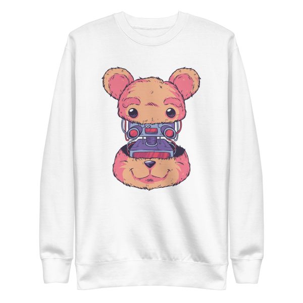 unisex-premium-sweatshirt-white-front-6a1bc688ddb0d.jpg Robot Teddy Bear Sweatshirt