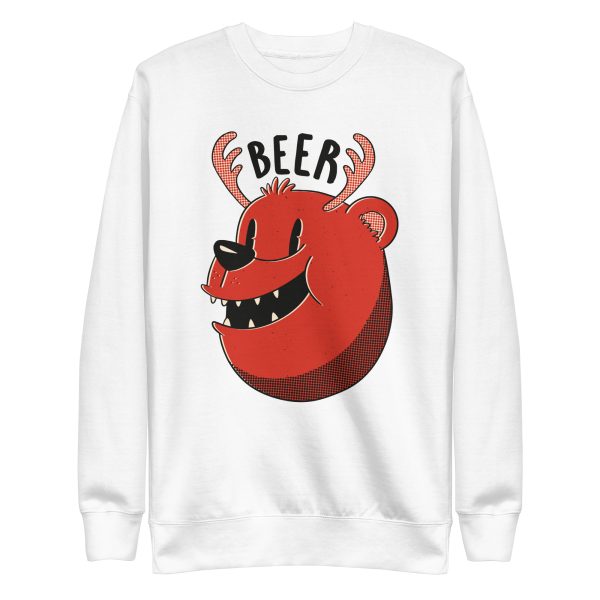 unisex-premium-sweatshirt-white-front-6a1bc72222013.jpg Bear Deer Sweatshirt