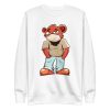 unisex-premium-sweatshirt-white-front-6a1bc7b91cbf7.jpg Bear Face Mask Sweatshirt
