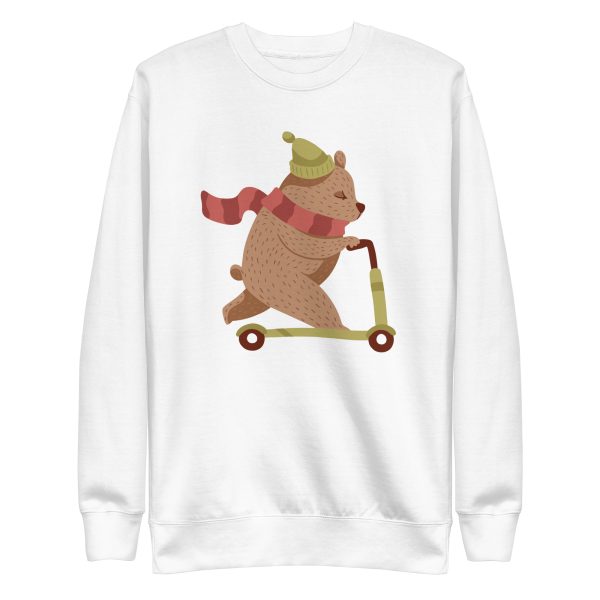 unisex-premium-sweatshirt-white-front-6a1bddaf059df.jpg Scooter Bear Sweatshirt