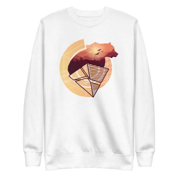 unisex-premium-sweatshirt-white-front-6a1bdf970f03b.jpg Geometric Bear Sweatshirt