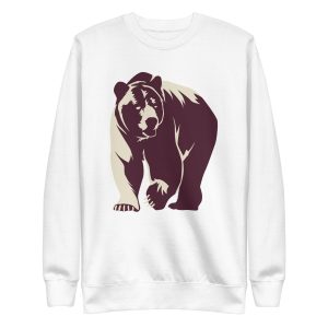 unisex-premium-sweatshirt-white-front-6a1be08f5fddb.jpg Bear Illustration Sweatshirt