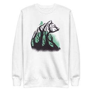 unisex-premium-sweatshirt-white-front-6a1be11e40264.jpg Forest Bear Sweatshirt