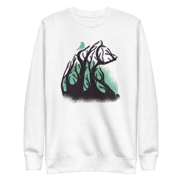 unisex-premium-sweatshirt-white-front-6a1be11e40264.jpg Forest Bear Sweatshirt