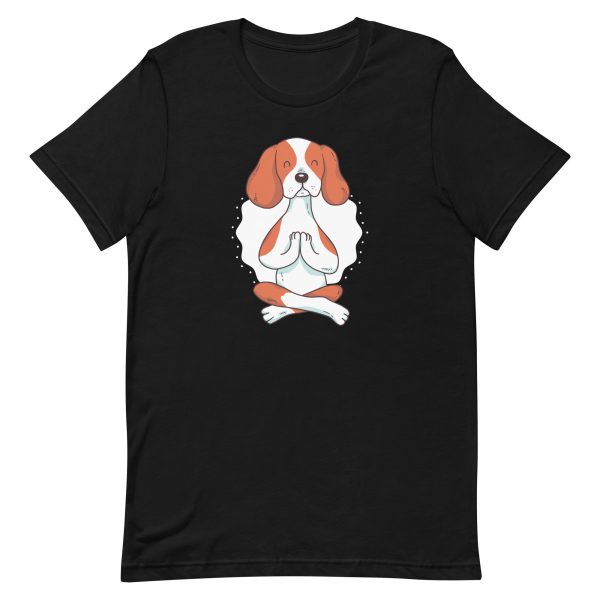 unisex-staple-t-shirt-black-front-6a15806e2f15b.jpg Yoga Dog T-Shirt
