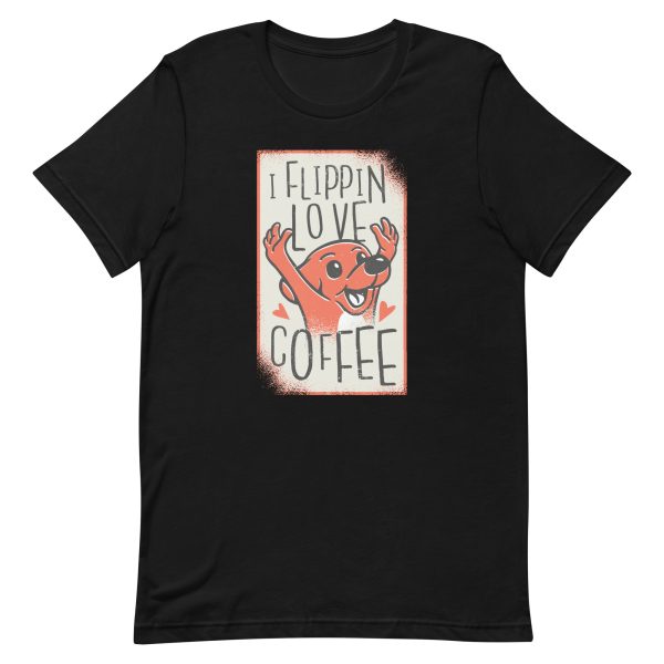 unisex-staple-t-shirt-black-front-6a15832ccf19e.jpg Coffee Dog T-Shirt