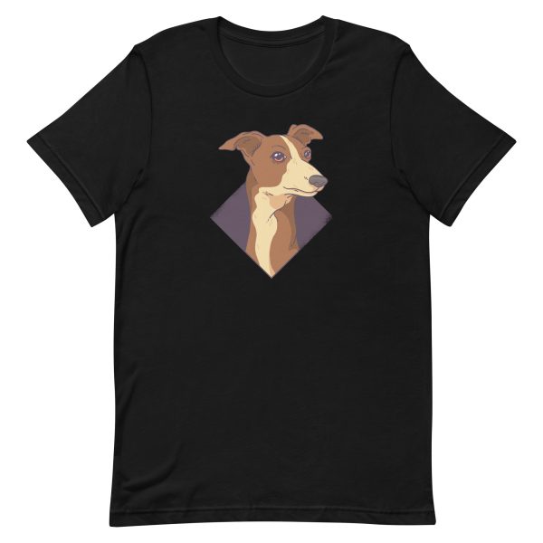 unisex-staple-t-shirt-black-front-6a15931a4694c.jpg Whippet Dog T-Shirt