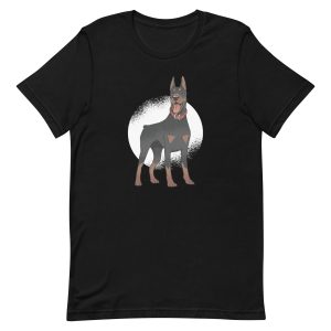 unisex-staple-t-shirt-black-front-6a159a80afbec.jpg Doberman Dog T-Shirt