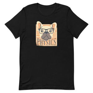 unisex-staple-t-shirt-black-front-6a15adb3676a6.jpg Physics Nerdy Dog T-Shirt