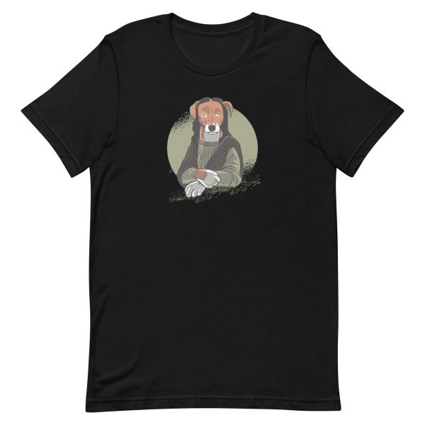 unisex-staple-t-shirt-black-front-6a1687086b503.jpg Dog Monalisa T-Shirt